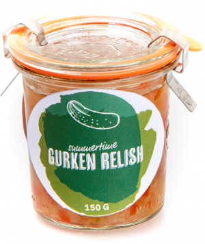 Amerikanisches Gurken-Relish im Weckglas